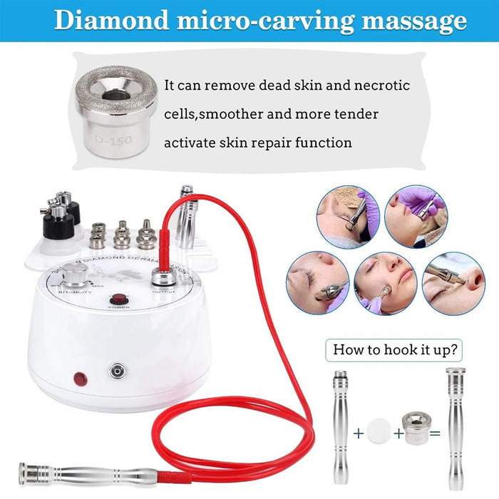 3 in 1 Microdermabrasion Machine Professional Diamond Dermabrasion Facial Devices Homeuse