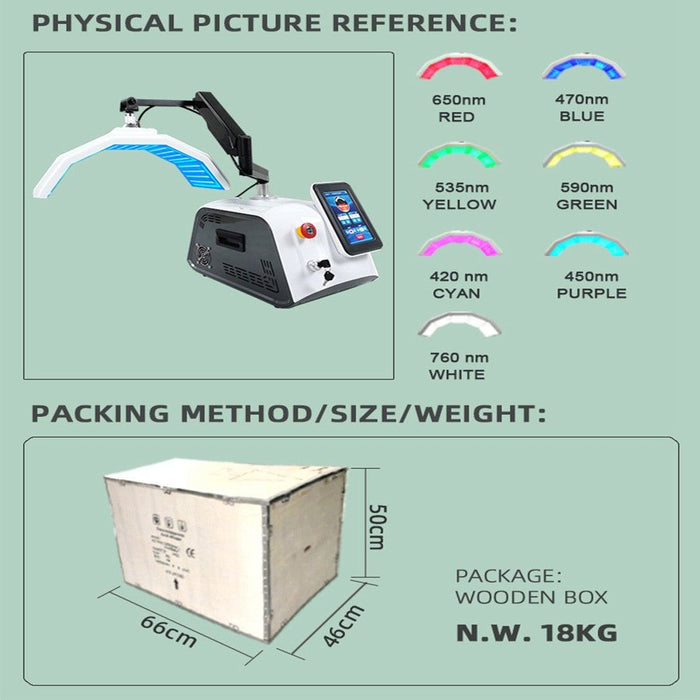 7 Colors PDT Led Light Photon Therapy Machine