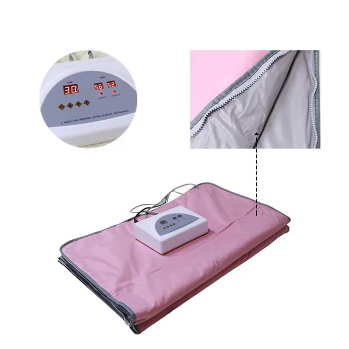 Hot Sales Infrared Blanket 2 Zone Infrared Body Detox Healthy Care Infrared Sauna Blanket Spa Home Use