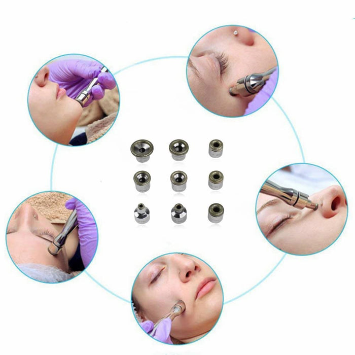 Diamond Dermabrasion Head Microdermabrasion Exfoliator Home Facial Dermabrasion Tool Dermabrasion Replacements 9Tips